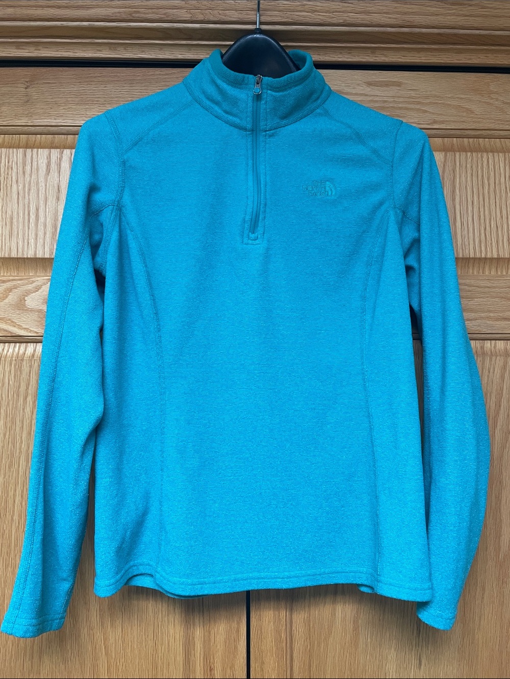 The North Face Women's Teal Quarter-Zip Thermal Pullover - Size Medium